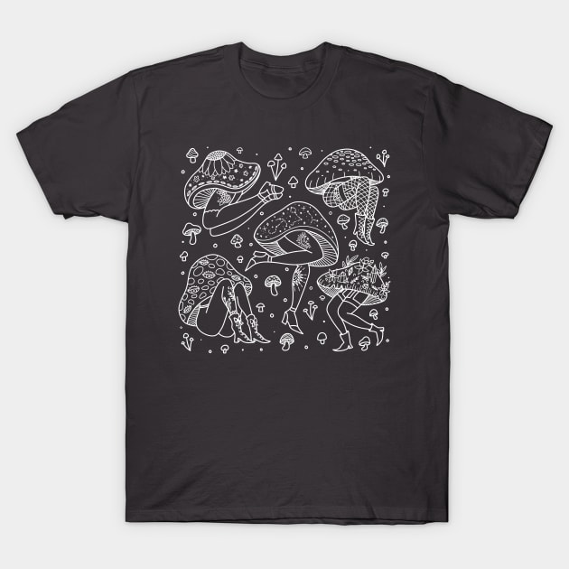 Mushroom Ladies T-Shirt by ninocflores